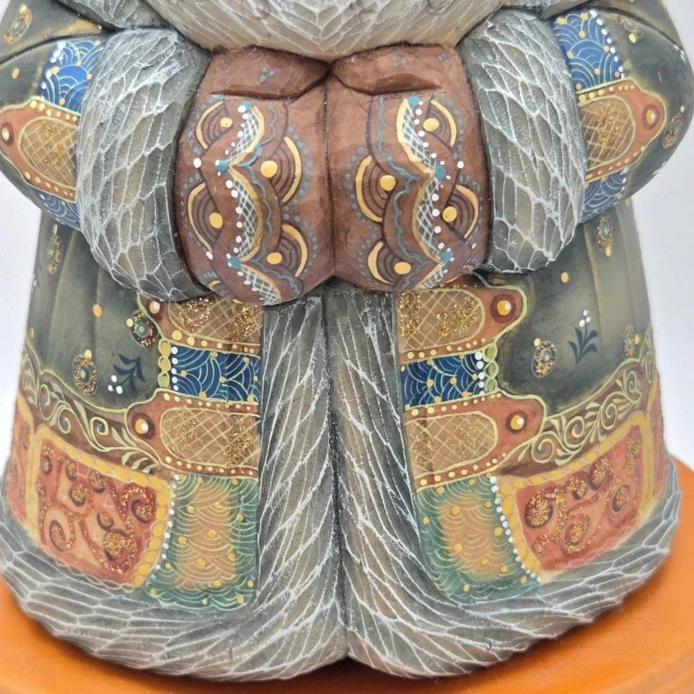 G. DeBrekht Frosted Santa 2002‎ Regal Music Series Musical Rotating Ceramic Rare